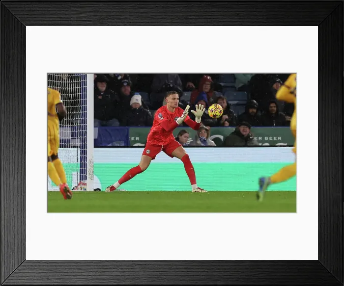 Framed Print : Leicester City v Brighton and Hove Albion Premier League 08DEC24 Framed Print : Leicester City v Brighton and Hove Albion Premier League 08DEC24