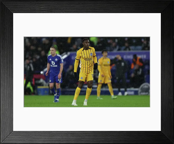 Framed Print : Leicester City v Brighton and Hove Albion Premier League 08DEC24 Framed Print : Leicester City v Brighton and Hove Albion Premier League 08DEC24