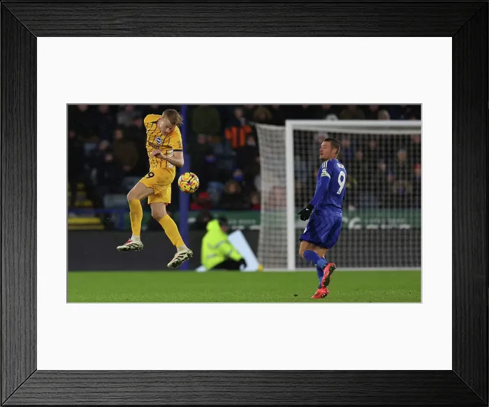 Framed Print : Leicester City v Brighton and Hove Albion Premier League 08DEC24 Framed Print : Leicester City v Brighton and Hove Albion Premier League 08DEC24