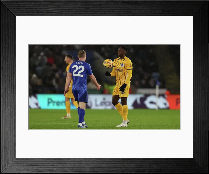 Framed Print : Leicester City v Brighton and Hove Albion Premier League 08DEC24 Framed Print : Leicester City v Brighton and Hove Albion Premier League 08DEC24