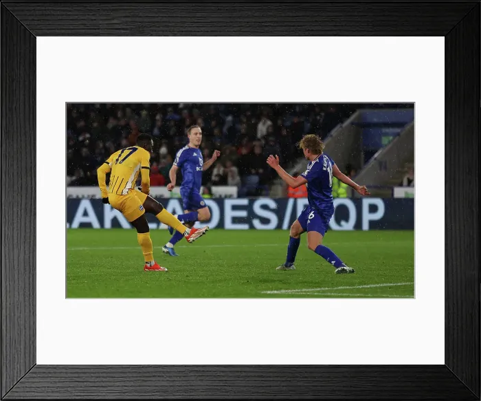 Framed Print : Leicester City v Brighton and Hove Albion Premier League 08DEC24 Framed Print : Leicester City v Brighton and Hove Albion Premier League 08DEC24