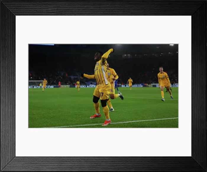 Framed Print : Leicester City v Brighton and Hove Albion Premier League 08DEC24 Framed Print : Leicester City v Brighton and Hove Albion Premier League 08DEC24