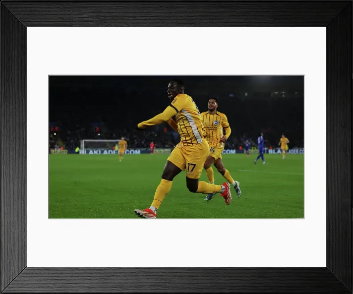 Framed Print : Leicester City v Brighton and Hove Albion Premier League 08DEC24 Framed Print : Leicester City v Brighton and Hove Albion Premier League 08DEC24