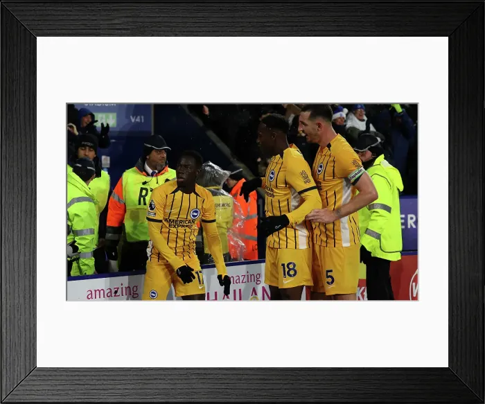 Framed Print : Leicester City v Brighton and Hove Albion Premier League 08DEC24 Framed Print : Leicester City v Brighton and Hove Albion Premier League 08DEC24