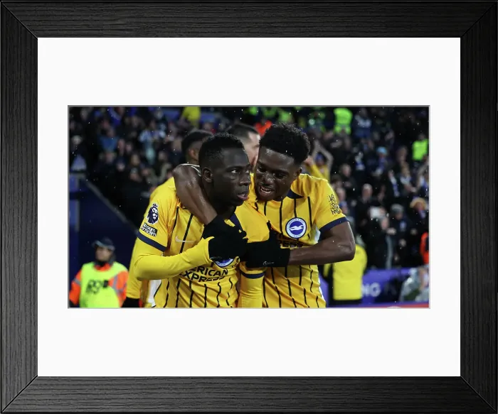 Framed Print : Leicester City v Brighton and Hove Albion Premier League 08DEC24 Framed Print : Leicester City v Brighton and Hove Albion Premier League 08DEC24