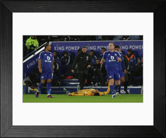 Framed Print : Leicester City v Brighton and Hove Albion Premier League 08DEC24 Framed Print : Leicester City v Brighton and Hove Albion Premier League 08DEC24