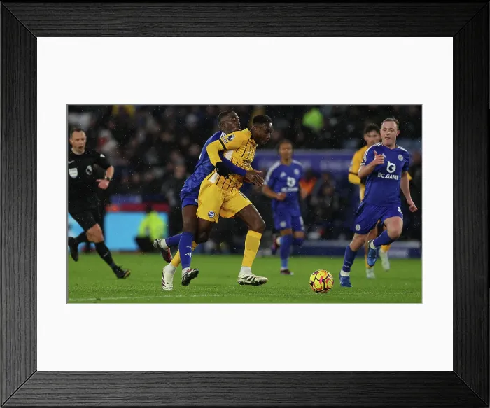 Framed Print : Leicester City v Brighton and Hove Albion Premier League 08DEC24 Framed Print : Leicester City v Brighton and Hove Albion Premier League 08DEC24