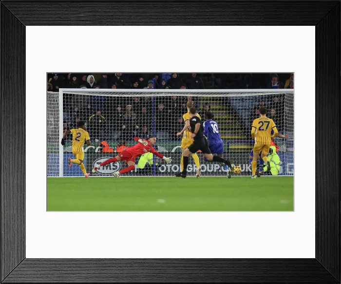 Framed Print : Leicester City v Brighton and Hove Albion Premier League 08DEC24 Framed Print : Leicester City v Brighton and Hove Albion Premier League 08DEC24