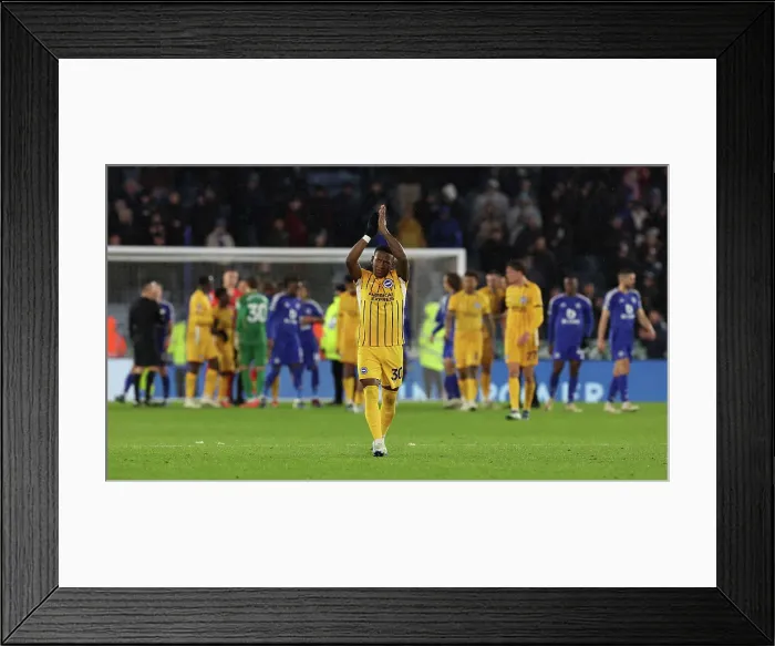 Framed Print : Leicester City v Brighton and Hove Albion Premier League 08DEC24 Framed Print : Leicester City v Brighton and Hove Albion Premier League 08DEC24