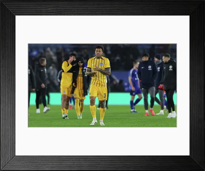 Framed Print : Leicester City v Brighton and Hove Albion Premier League 08DEC24 Framed Print : Leicester City v Brighton and Hove Albion Premier League 08DEC24