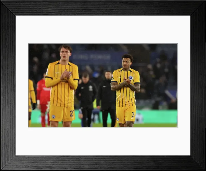 Framed Print : Leicester City v Brighton and Hove Albion Premier League 08DEC24 Framed Print : Leicester City v Brighton and Hove Albion Premier League 08DEC24