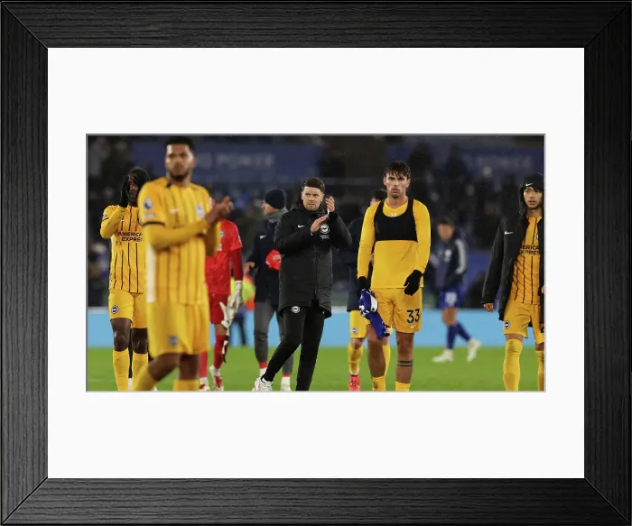 Framed Print : Leicester City v Brighton and Hove Albion Premier League 08DEC24 Framed Print : Leicester City v Brighton and Hove Albion Premier League 08DEC24