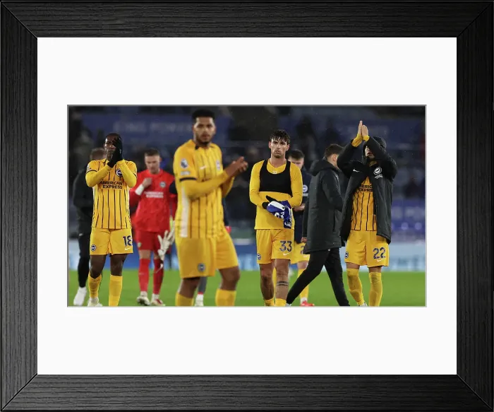 Framed Print : Leicester City v Brighton and Hove Albion Premier League 08DEC24 Framed Print : Leicester City v Brighton and Hove Albion Premier League 08DEC24