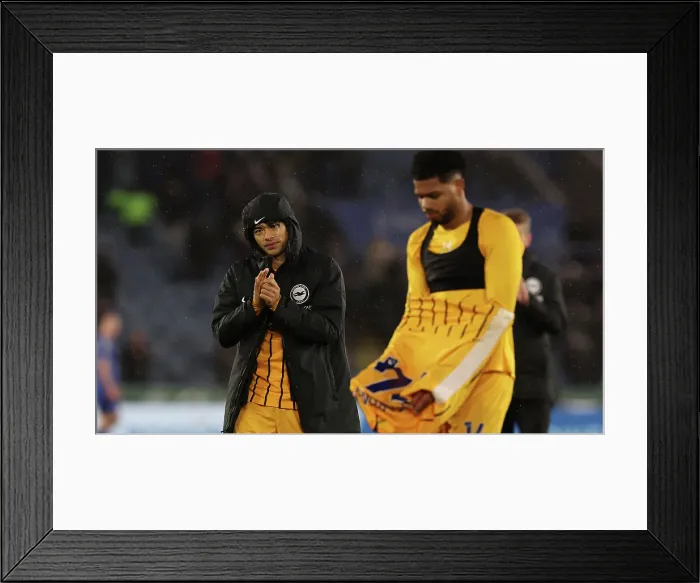 Framed Print : Leicester City v Brighton and Hove Albion Premier League 08DEC24 Framed Print : Leicester City v Brighton and Hove Albion Premier League 08DEC24