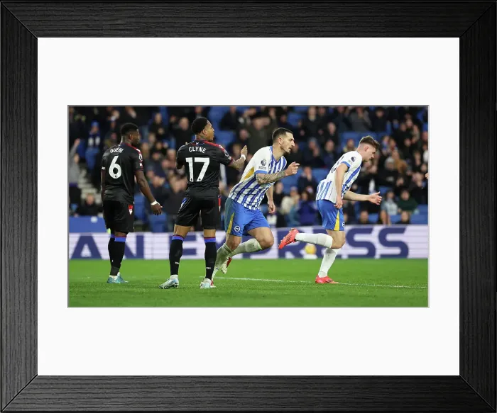 Framed Print : Brighton and Hove Albion v Crystal Palace Premier League 16DEC24 Framed Print : Brighton and Hove Albion v Crystal Palace Premier League 16DEC24