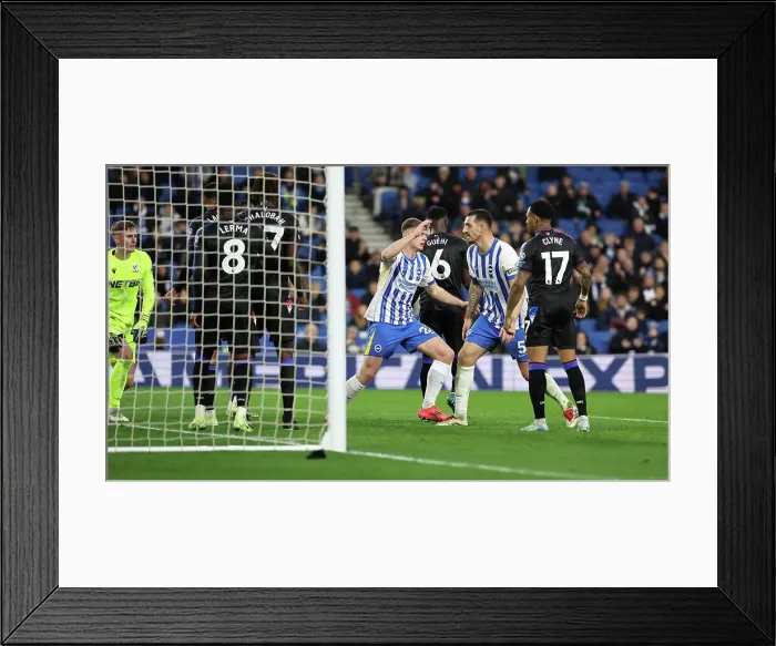 Framed Print : Brighton and Hove Albion v Crystal Palace Premier League 16DEC24