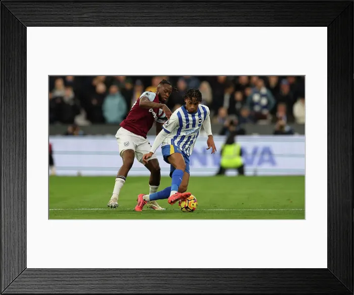 Framed Print : West Ham United v Brighton and Hove Albion Premier League 21DEC24 Framed Print : West Ham United v Brighton and Hove Albion Premier League 21DEC24