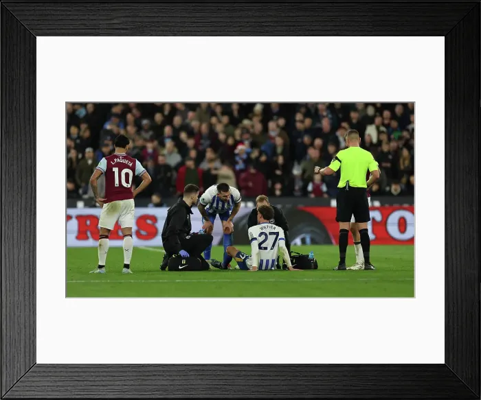 Framed Print : West Ham United v Brighton and Hove Albion Premier League 21DEC24 Framed Print : West Ham United v Brighton and Hove Albion Premier League 21DEC24