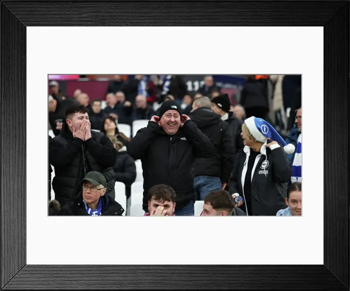 Framed Print : West Ham United v Brighton and Hove Albion Premier League 21DEC24 Framed Print : West Ham United v Brighton and Hove Albion Premier League 21DEC24