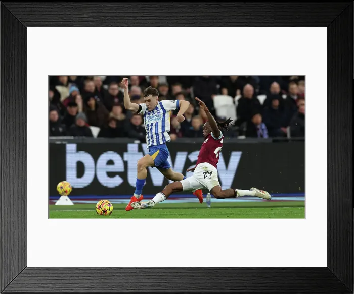 Framed Print : West Ham United v Brighton and Hove Albion Premier League 21DEC24 Framed Print : West Ham United v Brighton and Hove Albion Premier League 21DEC24