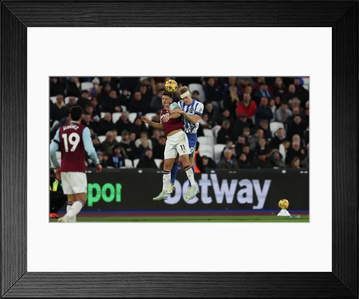 Framed Print : West Ham United v Brighton and Hove Albion Premier League 21DEC24 Framed Print : West Ham United v Brighton and Hove Albion Premier League 21DEC24
