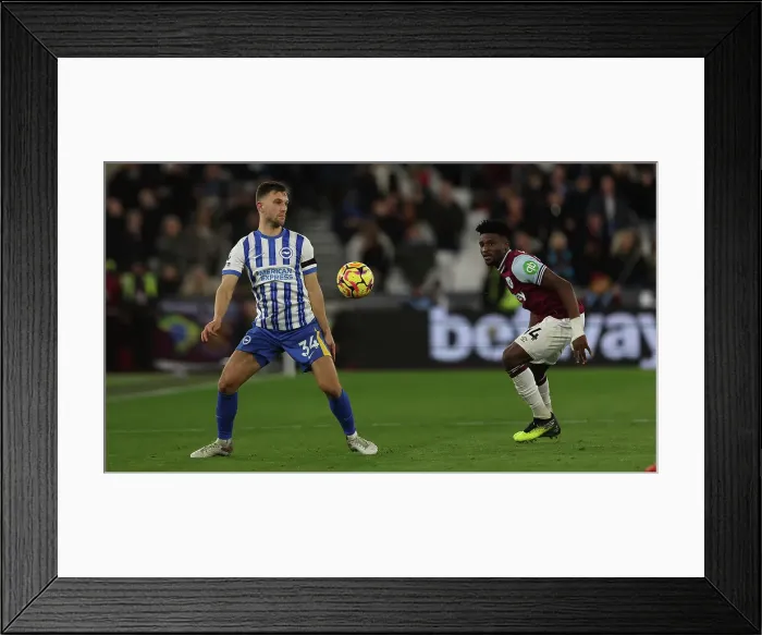 Framed Print : West Ham United v Brighton and Hove Albion Premier League 21DEC24 Framed Print : West Ham United v Brighton and Hove Albion Premier League 21DEC24