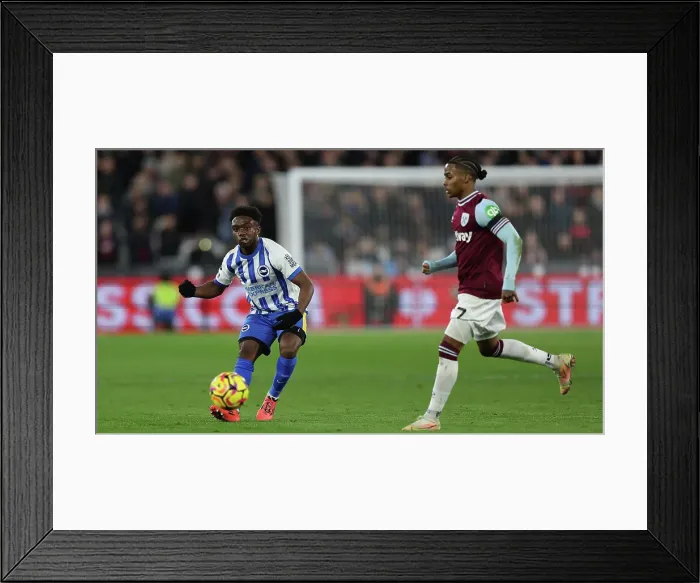 Framed Print : West Ham United v Brighton and Hove Albion Premier League 21DEC24 Framed Print : West Ham United v Brighton and Hove Albion Premier League 21DEC24