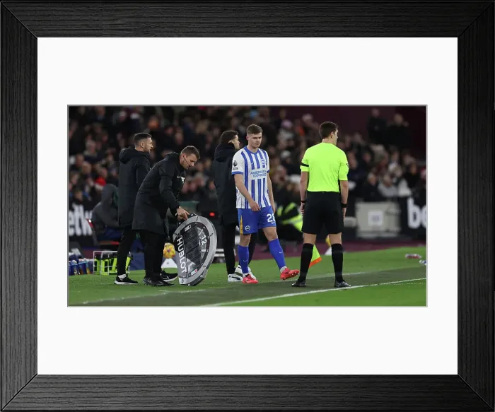 Framed Print : West Ham United v Brighton and Hove Albion Premier League 21DEC24 Framed Print : West Ham United v Brighton and Hove Albion Premier League 21DEC24