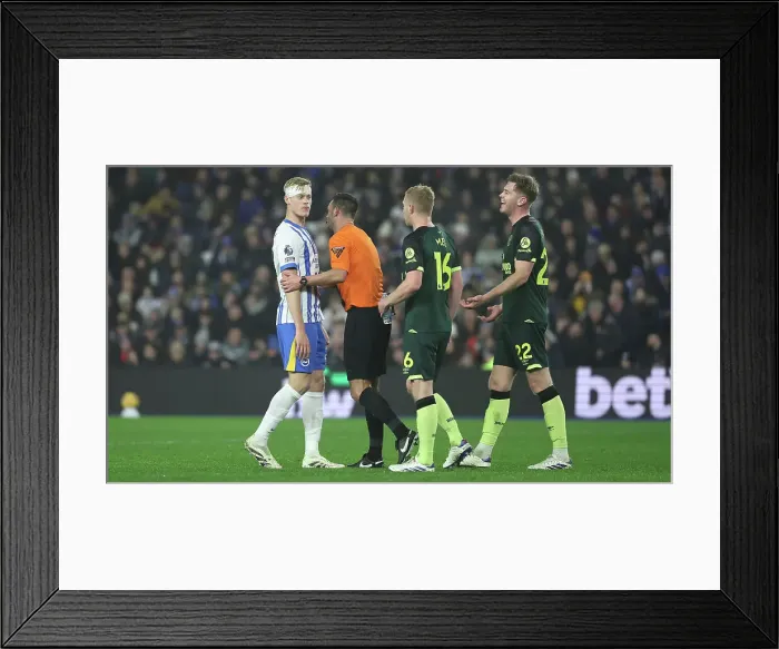 Framed Print : Brighton and Hove Albion v Brentford Premier League 27DEC24