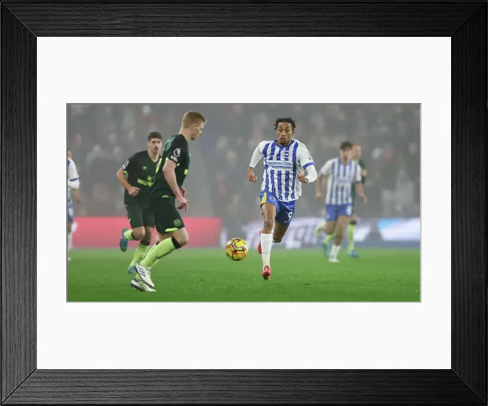 Framed Print : Brighton and Hove Albion v Brentford Premier League 27DEC24