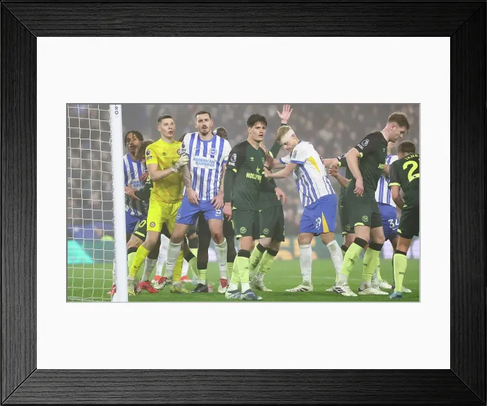 Framed Print : Brighton and Hove Albion v Brentford Premier League 27DEC24
