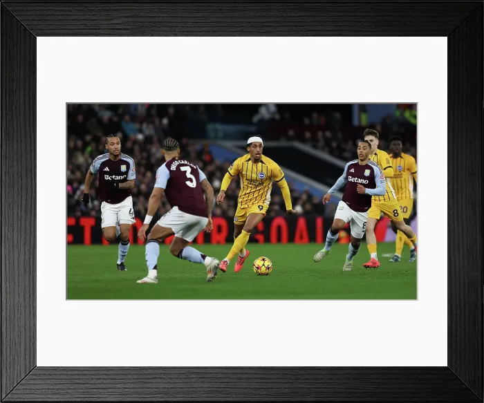Framed Print : Aston Villa v Brighton and Hove Albion Premier League 30DEC24 Framed Print : Aston Villa v Brighton and Hove Albion Premier League 30DEC24