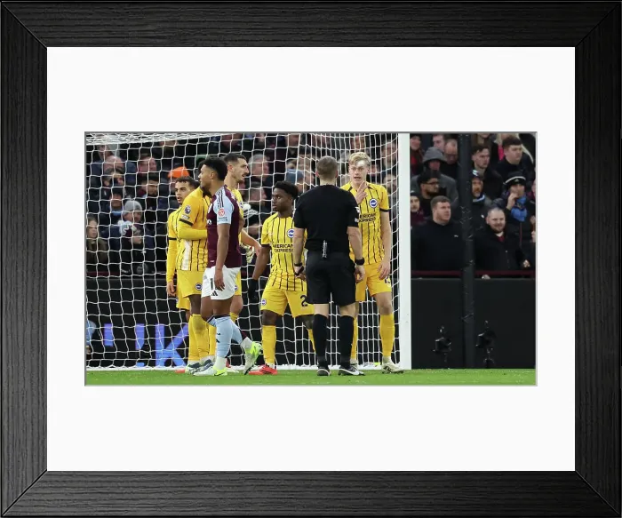 Framed Print : Aston Villa v Brighton and Hove Albion Premier League 30DEC24 Framed Print : Aston Villa v Brighton and Hove Albion Premier League 30DEC24