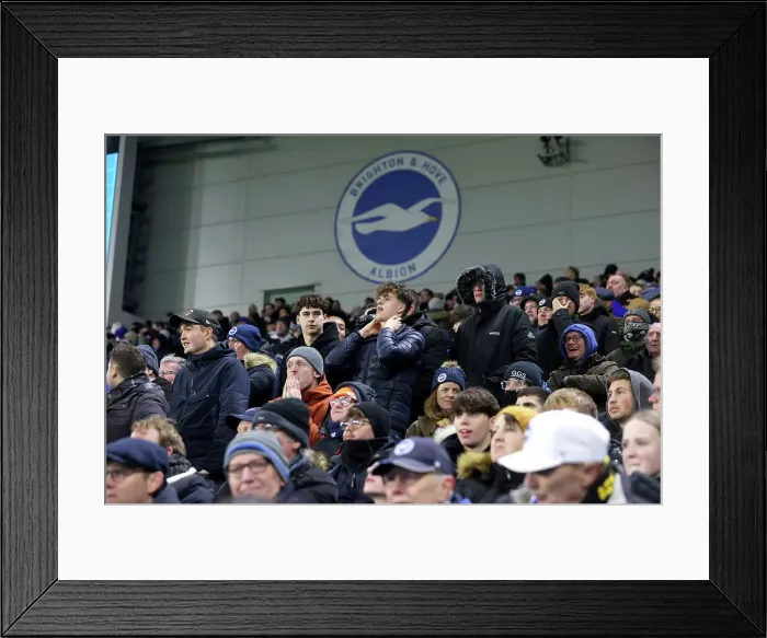 Framed Print : Brighton and Hove Albion v Arsenal Premier League 04JAN25 Framed Print : Brighton and Hove Albion v Arsenal Premier League 04JAN25