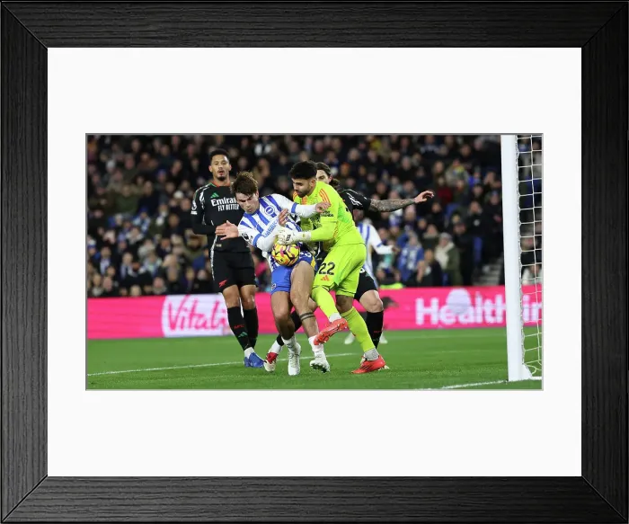 Framed Print : Brighton and Hove Albion v Arsenal Premier League 04JAN25 Framed Print : Brighton and Hove Albion v Arsenal Premier League 04JAN25