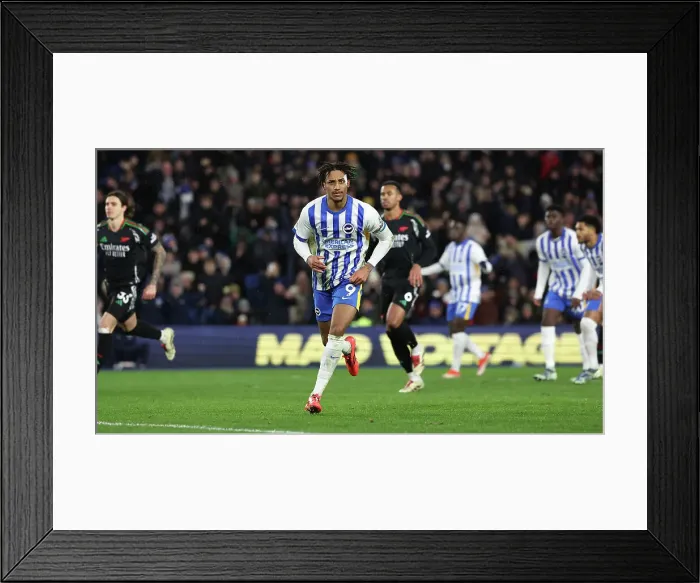 Framed Print : Brighton and Hove Albion v Arsenal Premier League 04JAN25