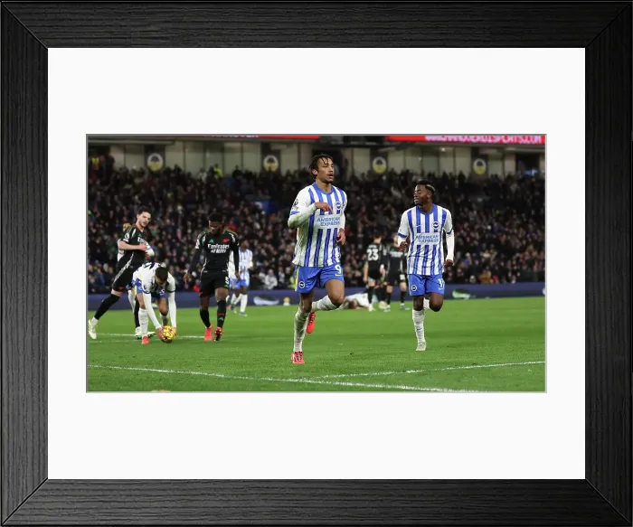 Framed Print : Brighton and Hove Albion v Arsenal Premier League 04JAN25 Framed Print : Brighton and Hove Albion v Arsenal Premier League 04JAN25