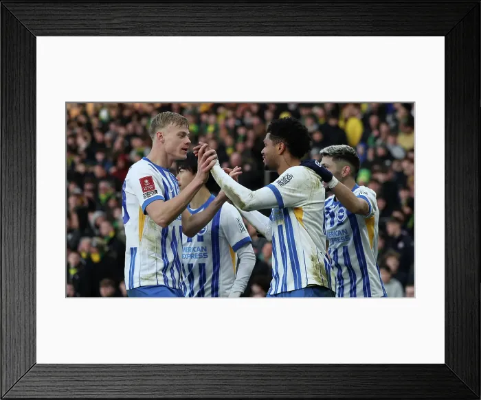 Framed Print : Norwich City v Brighton and Hove Albion Emirates FA Cup 11JAN25 Framed Print : Norwich City v Brighton and Hove Albion Emirates FA Cup 11JAN25