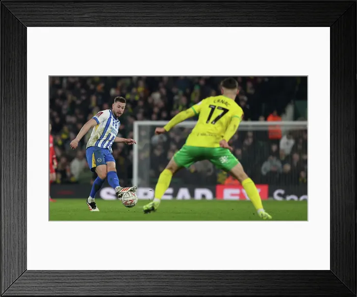 Framed Print : Norwich City v Brighton and Hove Albion Emirates FA Cup 11JAN25 Framed Print : Norwich City v Brighton and Hove Albion Emirates FA Cup 11JAN25