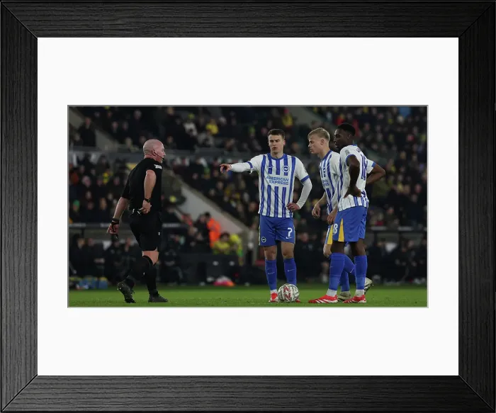 Framed Print : Norwich City v Brighton and Hove Albion Emirates FA Cup 11JAN25 Framed Print : Norwich City v Brighton and Hove Albion Emirates FA Cup 11JAN25