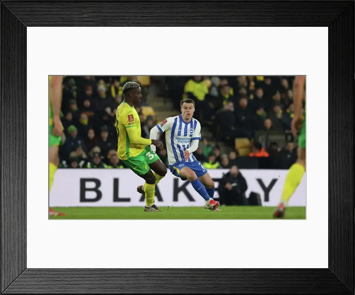 Framed Print : Norwich City v Brighton and Hove Albion Emirates FA Cup 11JAN25 Framed Print : Norwich City v Brighton and Hove Albion Emirates FA Cup 11JAN25