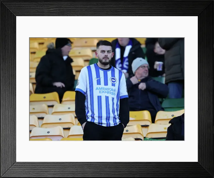 Framed Print : Norwich City v Brighton and Hove Albion Emirates FA Cup 11JAN25