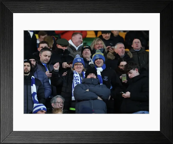 Framed Print : Norwich City v Brighton and Hove Albion Emirates FA Cup 11JAN25