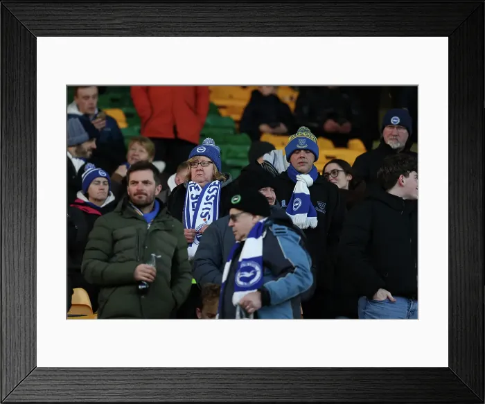 Framed Print : Norwich City v Brighton and Hove Albion Emirates FA Cup 11JAN25