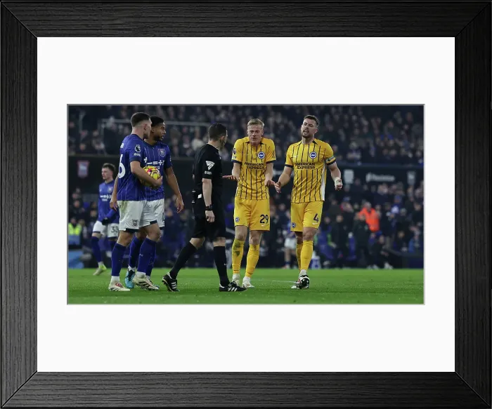 Framed Print : Ipswich Town v Brighton and Hove Albion Premier League 16JAN25 Framed Print : Ipswich Town v Brighton and Hove Albion Premier League 16JAN25