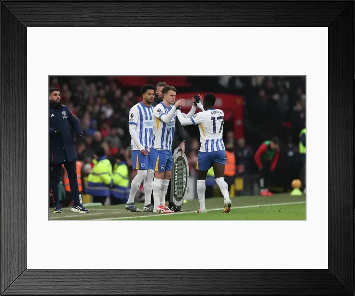 Framed Print : Manchester United v Brighton and Hove Albion Premier League 19JAN25 Framed Print : Manchester United v Brighton and Hove Albion Premier League 19JAN25