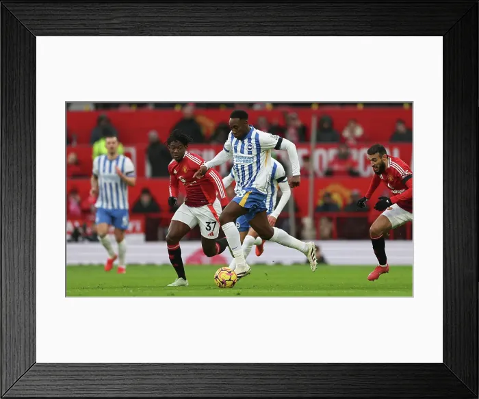 Framed Print : Manchester United v Brighton and Hove Albion Premier League 19JAN25