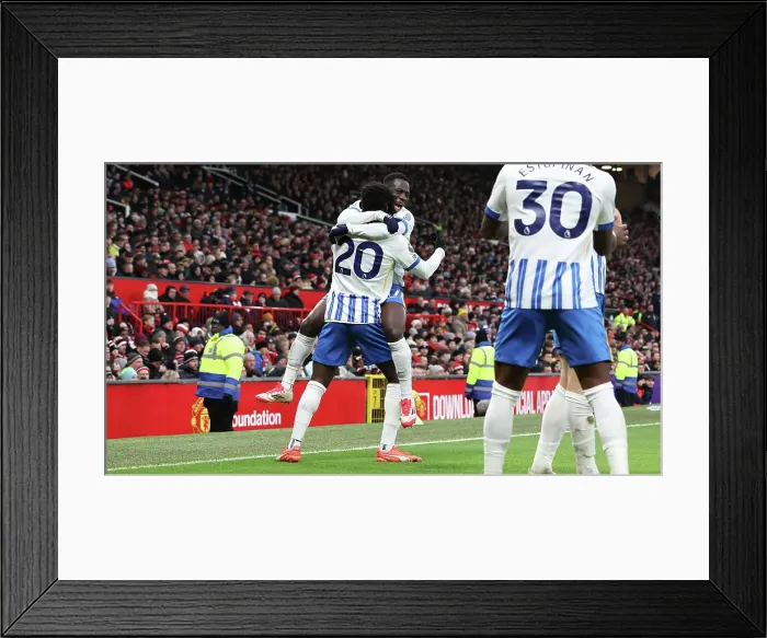 Framed Print : Manchester United v Brighton and Hove Albion Premier League 19JAN25 Framed Print : Manchester United v Brighton and Hove Albion Premier League 19JAN25