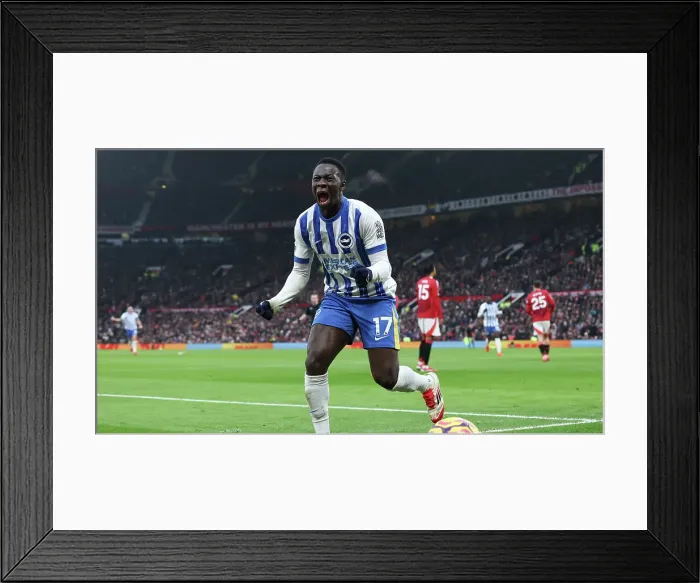 Framed Print : Manchester United v Brighton and Hove Albion Premier League 19JAN25 Framed Print : Manchester United v Brighton and Hove Albion Premier League 19JAN25
