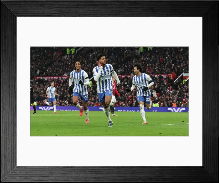 Framed Print : Manchester United v Brighton and Hove Albion Premier League 19JAN25 Framed Print : Manchester United v Brighton and Hove Albion Premier League 19JAN25